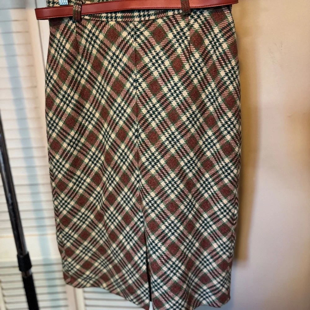 Plaid Pencil Skirt - Picture 3 of 5